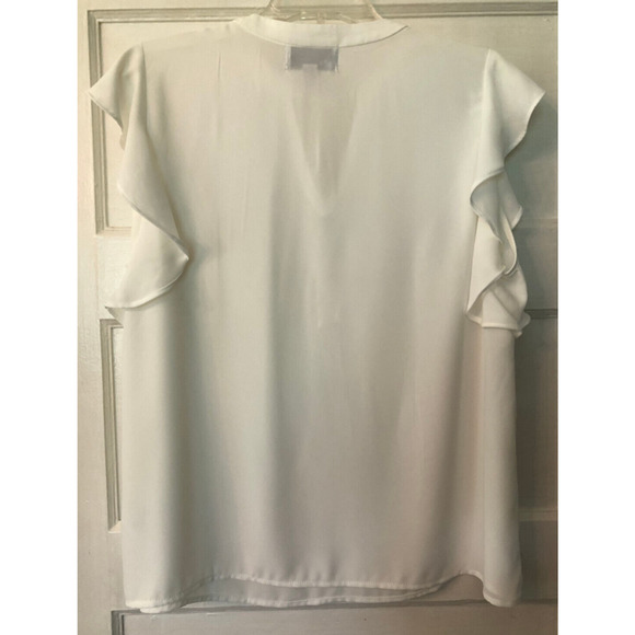 Nordstrom Rack, Women's Top/ Blouse, Ivory Cloud, Sleeveless, Size Medium, White - Picture 2 of 5